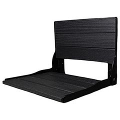 Bath Concepts composite fold-down shower seat, black frame, black seat