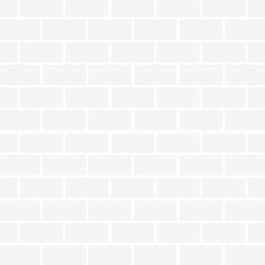 White acrylic wall in the subway-tile texture