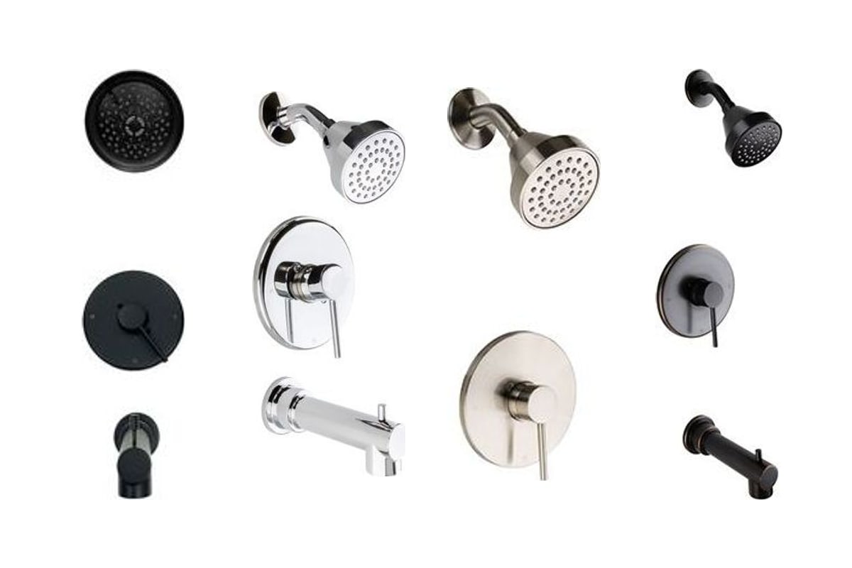 Shower trim sets in matte black, chrome, brushed nickel and oil-rubbed bronze